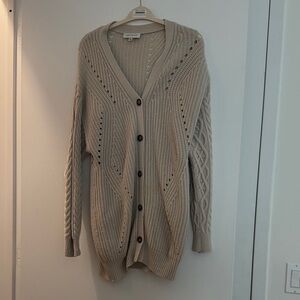 Something Navy Taupe Knit Cardigan